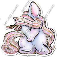 Purple & Pink Unicorn Laying Down