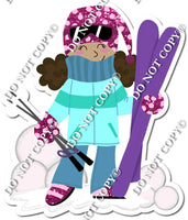 Dark Skin Tone Ski Girl w/ Variant