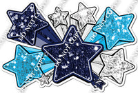 XL Star Bundle - Navy Blue, Light Silver, Caribbean