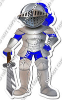 Blue Armor Suit Holding Sword w/ Variant