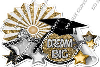 Gold Dream Big Statement with Fan w/ Variant