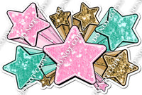 XL Star Bundle - Baby Pink, Gold, Mint