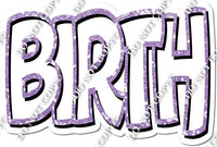 White & Lavender Sparkle BIRTH Statements w/ Variant