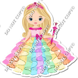 Blonde Hair Pastel Rainbow Princess W/ Variants