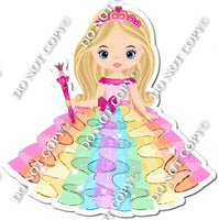 Blonde Hair Pastel Rainbow Princess W/ Variants