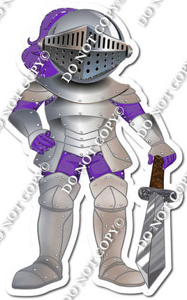 Purple Armor Suit Holding Sword w/ Variant