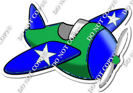 XL Green & Blue Plane
