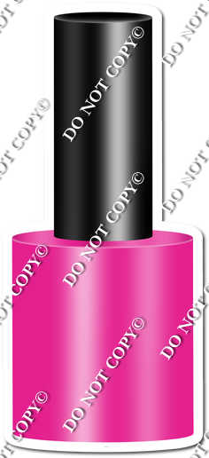 Flat Hot Pink Nail Polish w/ Variant