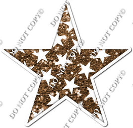 Sparkle Chocolate with Star Pattern Star