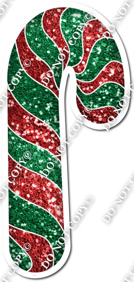 Sparkle Red & Green Candy Cane w/ Variants