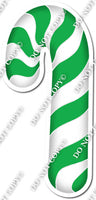 Flat Green & White Candy Cane w/ Variants