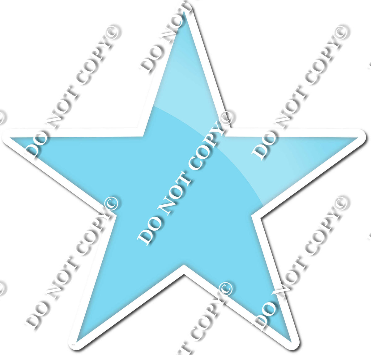Baby Blue Star with Highlight| Sign Swag USA