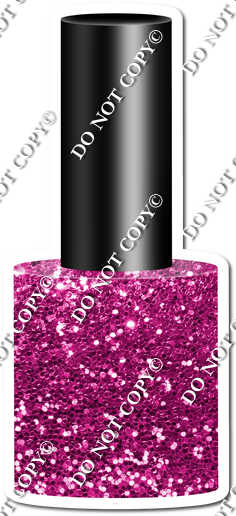 Sparkle Hot Pink Nail Polish w/ Variant