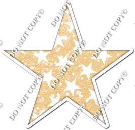 Sparkle Champagne with Star Pattern Star