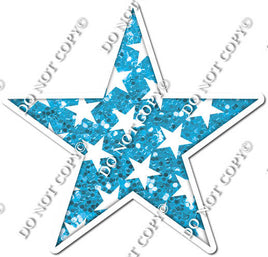 Sparkle Caribbean with Star Pattern Star