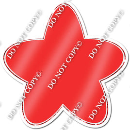 Rounded Flat Red Star