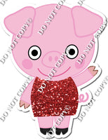 Little Pig in Sparkle Red Dress w/ Variants