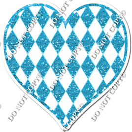 Sparkle Caribbean Checkered Heart