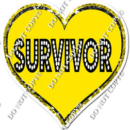 Yellow Survivor Heart