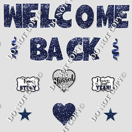 14 pc Navy Blue Swift Welcome Back Theme0569