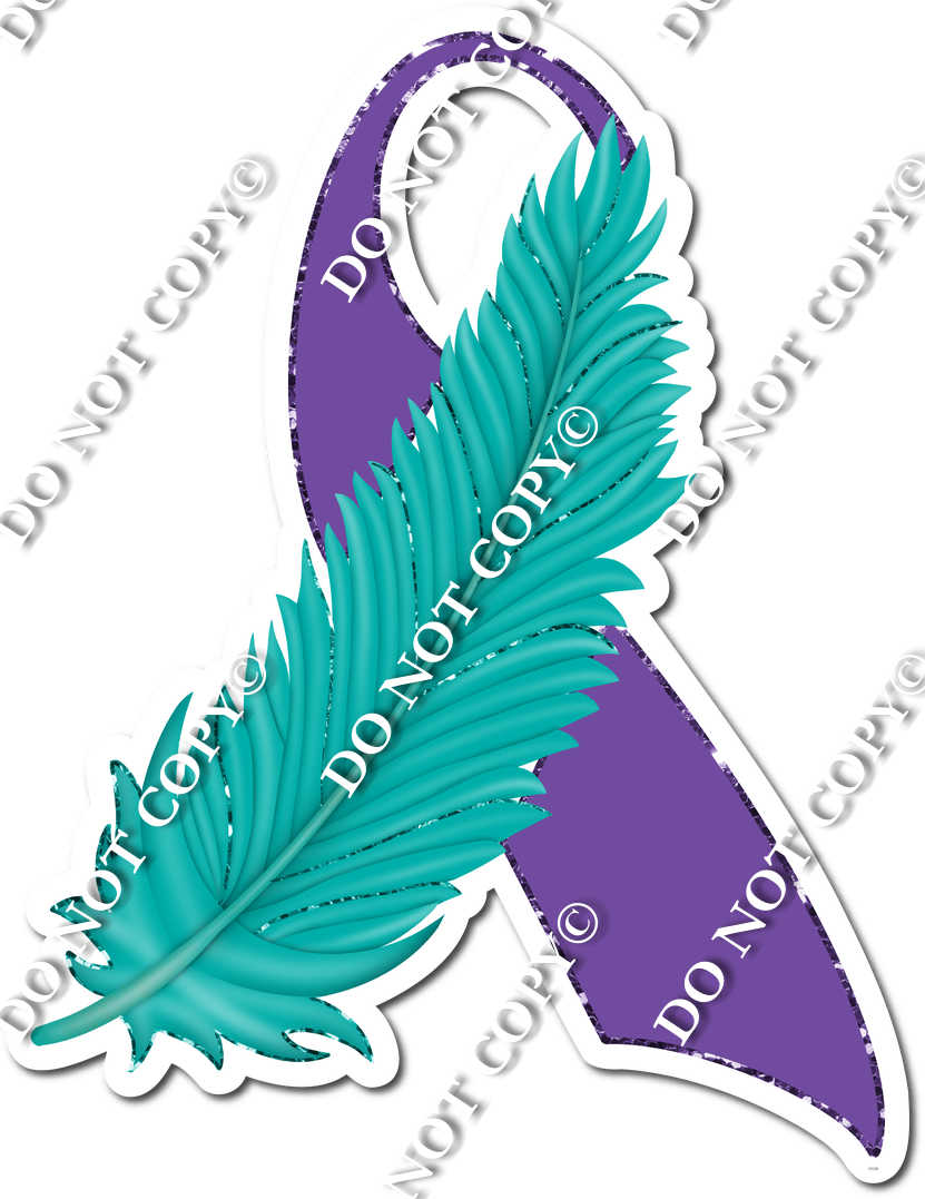 What Does a Teal & Purple Ribbon Mean?