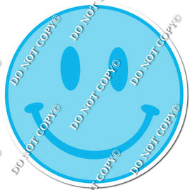 Flat Caribbean & Baby Blue Smiley Face