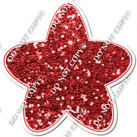 Rounded Sparkle Red Star