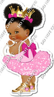 Dark Skin Tone Baby Girl in Tutu w/ Variant