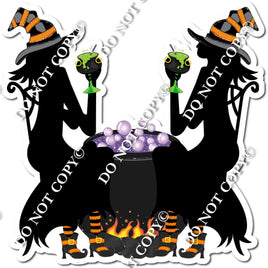 Two Witches Drinking Silhouette w/ Variants