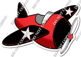 XL Red & Black Plane