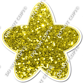 Rounded Sparkle Yellow Star