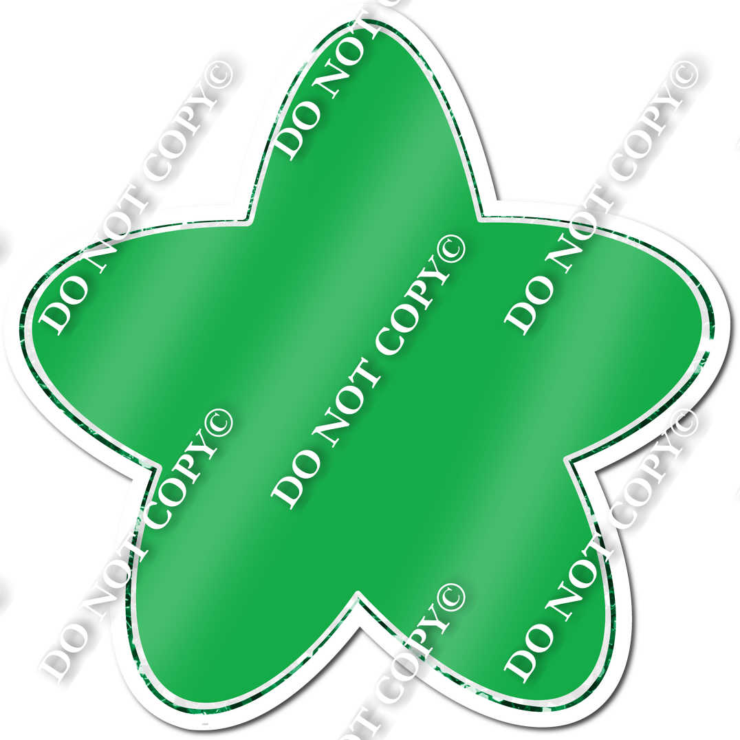 Rounded Flat Green Star| Sign Swag USA