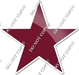 Flat - Burgundy Star - Style 1