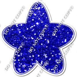 Rounded Sparkle Blue Star