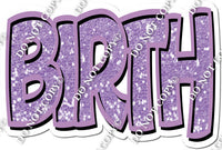 Lavender Sparkle Birth Statements w/ Variant