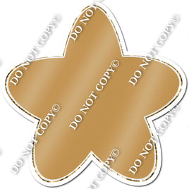 Rounded Flat Gold Star