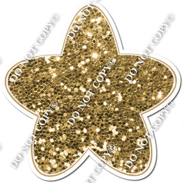 Rounded Sparkle Gold Star