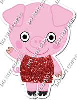 Little Pig in Sparkle Red Dress w/ Variants