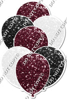 Black, White, Burgundy Balloon Bundle w/ Variants