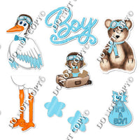 8 pc Dark Skin Tone Stork Sets