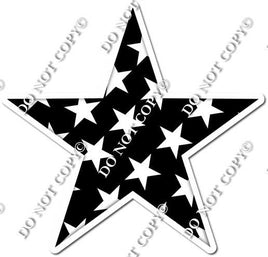 Flat Black with Star Pattern Star