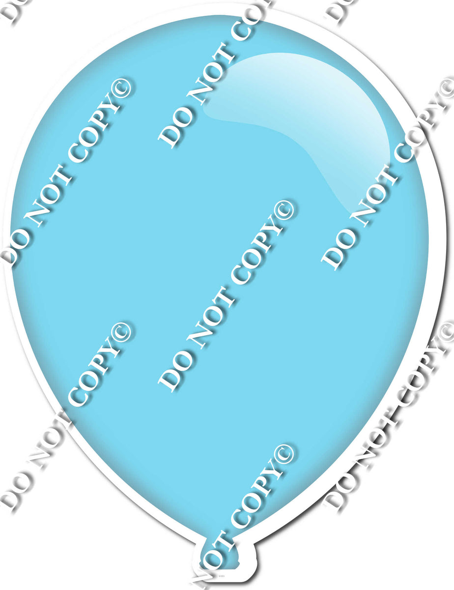 Flat Baby Blue Balloon Style 1 Sign Swag USA
