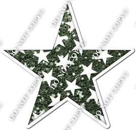 Sparkle Sage with Star Pattern Star