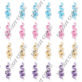24 pc Sparkle - Baby Blue, Baby Pink, Champagne, Lavender Streamers