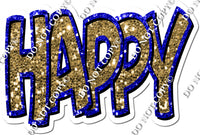 Blue & Gold HAPPY Statement w/ Variant