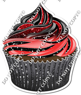 Chocolate Cupcake - Red & Black Ombre w/ Variants