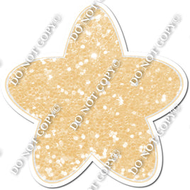Rounded Sparkle Champagne Star