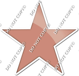 Flat - Rose Gold Star  - Style 1