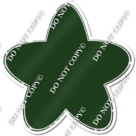 Rounded Flat Hunter Green Star