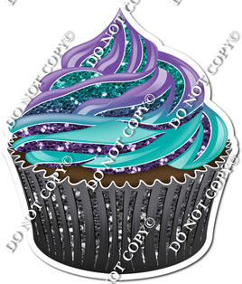 Chocolate Cupcake - Purple & Teal Ombre w/ Variants